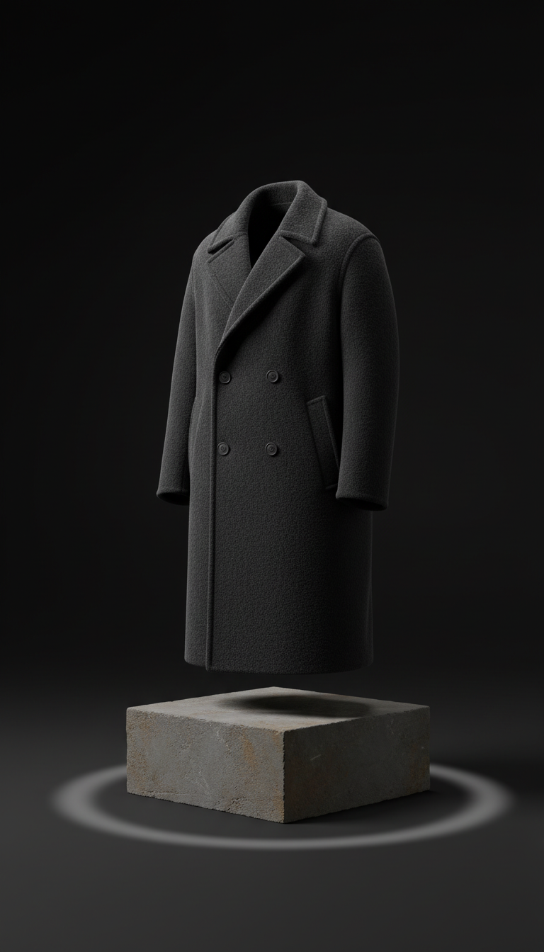 Obsidian Wool Overcoat